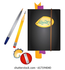 Diary and writing materials. Stationery.