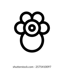 Diascia. Editable stroke vector icon.