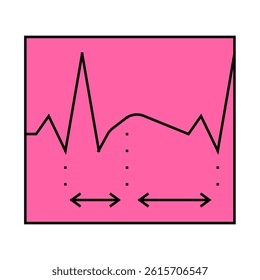 diastole, analysis of sistal and cardiogram line icon vector. diastole, analysis of sistal and cardiogram sign. isolated symbol illustration