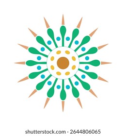 Diatom Colony Abstract Geometry Vector Art
