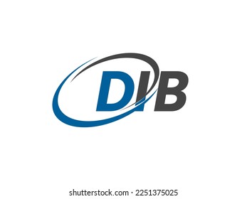 Letra DIB creativo diseño elegante del logo de swoosh