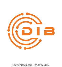 DIB letter design. DIB letter technology logo design on white background. DIB Monogram logo design for entrepreneur and business.