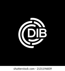 DIB letter logo design on black background. DIB creative initials letter logo concept. DIB letter design.
