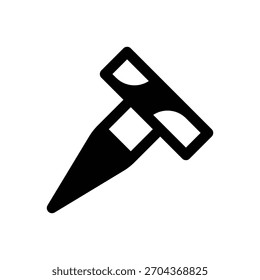 Dibber. Icono de Vector de trazo delineado con detalles rellenos de negro.