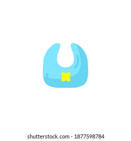 Dibble bibs icon. Baby icon. Simple, flat, color, shading.