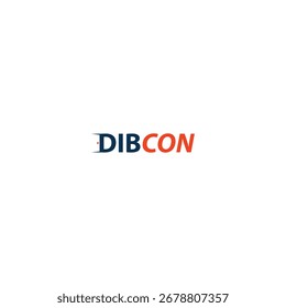Logotipo de Dibcon con icono de puerta azul y naranja sobre fondo blanco