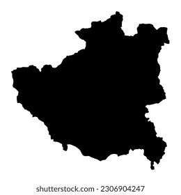 Diber county map, administrative subdivisions of Albania. Vector illustration.