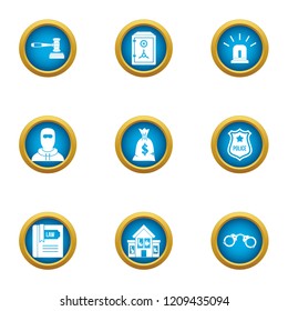 Dibs icons set. Flat set of 9 dibs vector icons for web isolated on white background