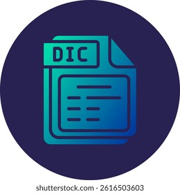 DIC Glyph Circle Gradient Icon
