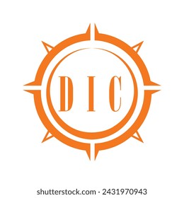 Diseño de letra DIC. Diseño del logotipo de la tecnología de letras DIC sobre fondo blanco. Diseño de logo DIC Monogram para emprendedores y empresas.