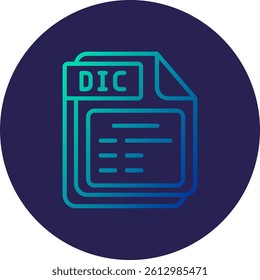 DIC Line Circle Gradient Style