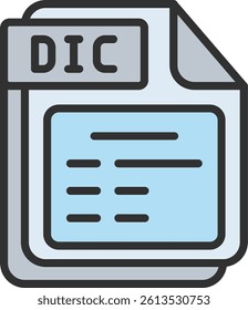 DIC Outline Filled Style Icon