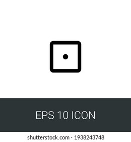 dice 1 simple eps 10 icon
