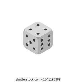 dice 3d illustration on black backdrop. 3d vector. Risk sign vector illustration.