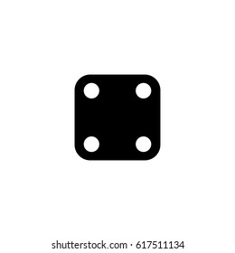 Dice 4 icon illustration isolated vector sign symbol
