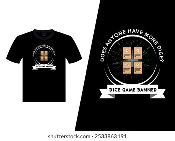 Dice Abstract T-Shirt Print Design 