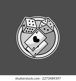 Dice and Ace Card vector design