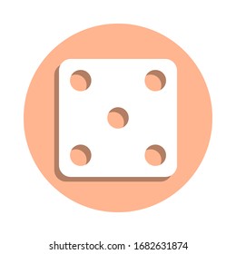 Icono de la placa de dados. Glifo simple, vector plano de iconos web para ui y ux, sitio web o aplicación móvil