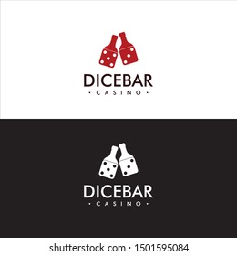 Dice Bar Logo in Vector