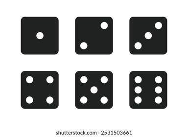 dice black design black vector design isolated white background