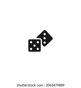 dice black icon, Sports black icon isolated white background