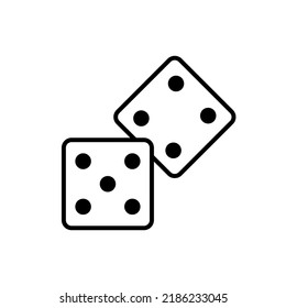 Dice Roll Vector Art PNG, Two Rolling White Dice Icon Flat Style, Style  Icons, White Icons, Dice Icons PNG Image For Free Download