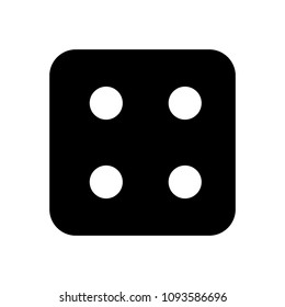 Dice black and white vector