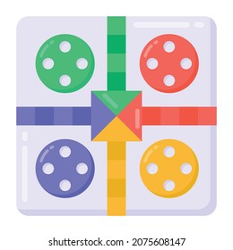 Dice board in flat style icon, editable vector 