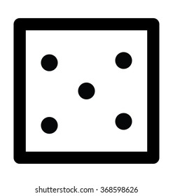 Dice Bold Line Vector Icon