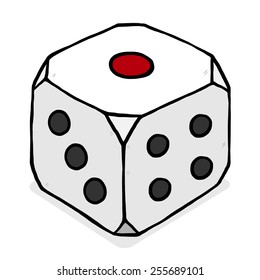 dice / cartoon vector and illustration, hand drawn style, isolated on white background.
