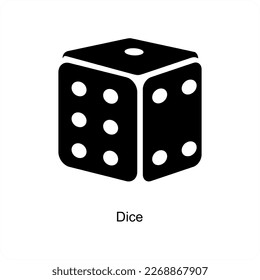 Concepto de icono de dados y casino