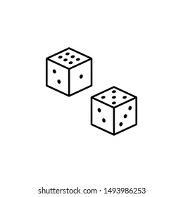 Dice, casino icon. Element of casino icon