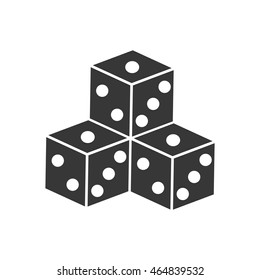 dice casino las vegas game lucky icon. Isolated and flat illustration. Vector graphic