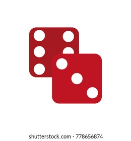 Dice of chance gambling and game theme Isolated design Vector illustration