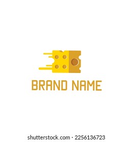 dice cheese logo design.vector illustration for cheese,dairy,vegetable,bread products