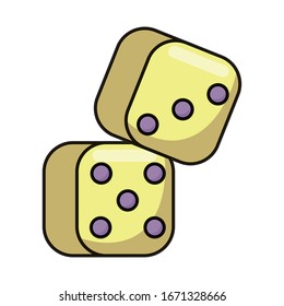 dice child toy flat style icon vector illustration design