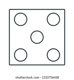 Dice concept line icon. Simple element illustration. Dice concept outline symbol design. Can be used for web and mobile UI/UX . Modern vector style