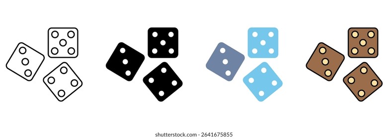 DICE concept line icon. Simple element illustration.