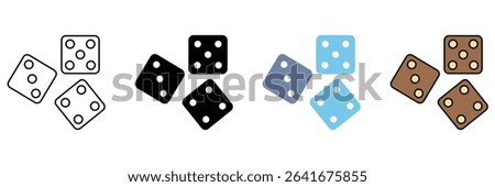 DICE concept line icon. Simple element illustration.