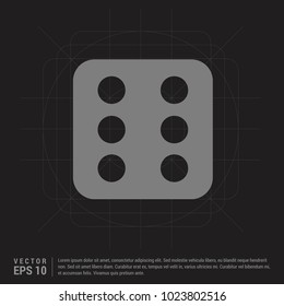 Dice Cube Icon - Black Creative Background