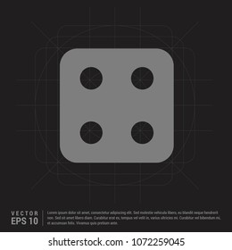 Dice Cube Icon - Black Creative Background