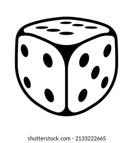 Dice cube icon. casino game sign. Vector illustration