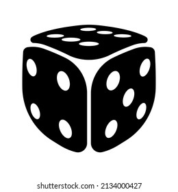 Dice cube icon. casino game sign. Vector illustration