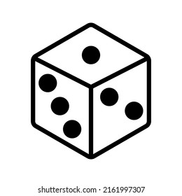 Icono de cubo de dados, color de juego del casino editable