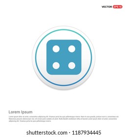 Dice Cube Icon Hexa White Background icon template - Free vector icon