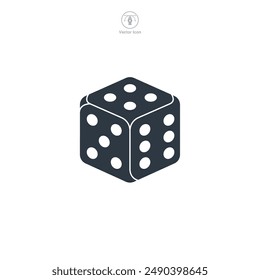 Dice cube icon theme symbol vector illustration isolated on white background