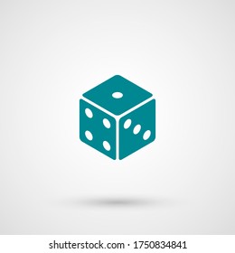 Dice cube icon. Vector illustration EPS 10.