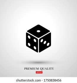 Dice el icono del cubo. Ilustración del vector EPS 10.