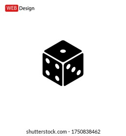 Dice cube icon. Vector illustration EPS 10.