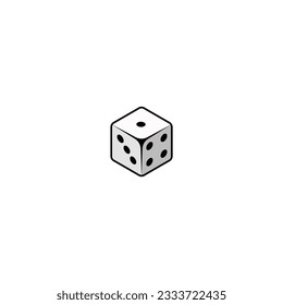 Dice cube isolated vector graphics